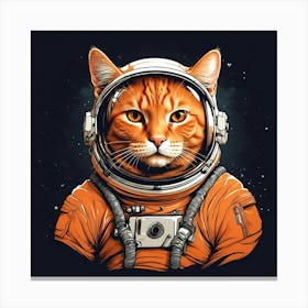 Astronaut Cat 10 Canvas Print