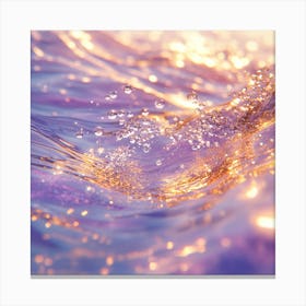 Water Splashes At Sunset Canvas Print