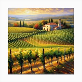 Tuscan Vineyards 1 Canvas Print