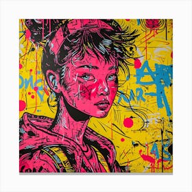 'A Girl In Pink' Canvas Print