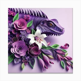 Purple Iguana 2 Canvas Print