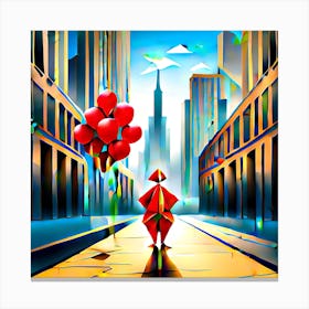 Origami Man Canvas Print