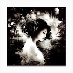 Woman in the water Canvas Print