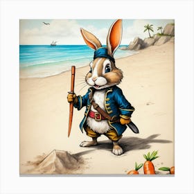 Pirate Rabbit 1 Canvas Print