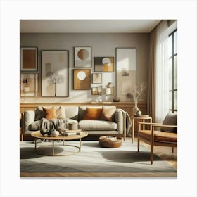 Modern Living Room 16 Canvas Print