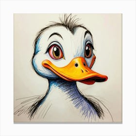 Duck Drawing 25 Canvas Print