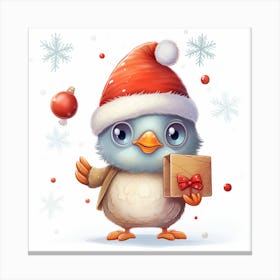 Santa Bird Canvas Print