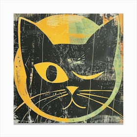 Cat With Yellow Eyes 1 Canvas Print