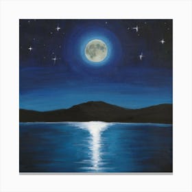 Moonlight Over Water Canvas Print