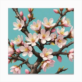 Blossoming Cherry Tree art print 4 Canvas Print