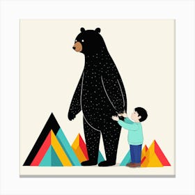 Bear And Child 3 Canvas Print