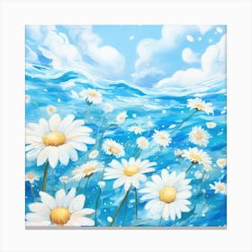 Daisies In The Sea 1 Canvas Print