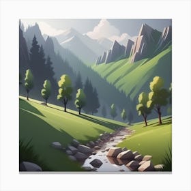 Landscape Painting 111 Canvas Print