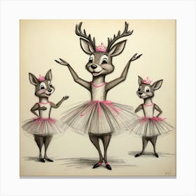 Ballet Deer 6 Canvas Print