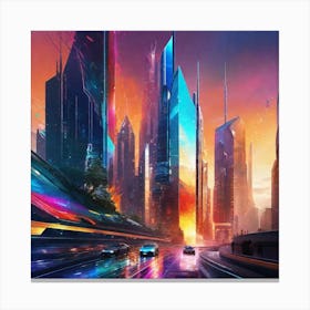 Futuristic City 108 Canvas Print