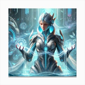 Grand Priestess Serina Aqua Mend Scifi Canvas Print