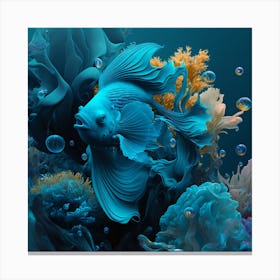 3d Fish Canvas Print