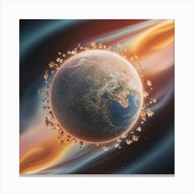 Earth In Space Canvas Print