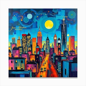 City At Night 5 Canvas Print