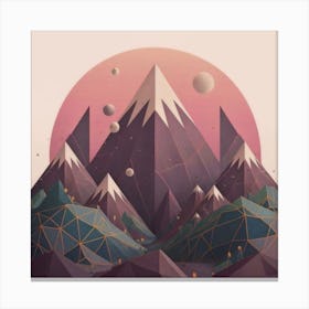 Abstract Mountain Landscape Canvas Print