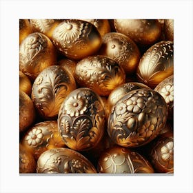 Golden Easter Eggs 1 Canvas Print