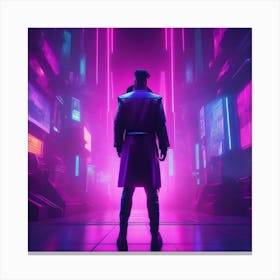 Futuristic Cityscape Canvas Print