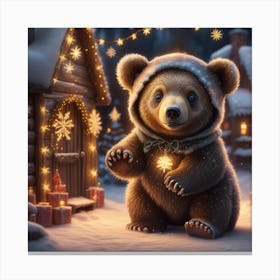 Christmas Bear Canvas Print