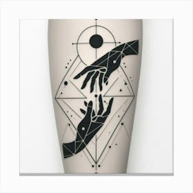 Geometric Hand Tattoo Canvas Print