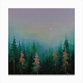 Moonlight In The Forest Canvas Print