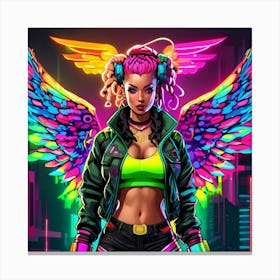 Girl With Wings 3 Canvas Print