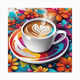 Coffee And Flowers 2 Canvas Print