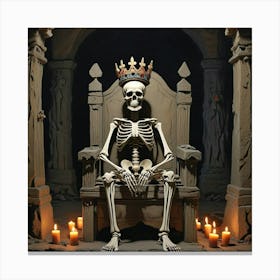 The Skeleton King Eternal Throne Of Darkness (4) Canvas Print