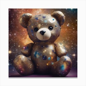 Teddy Bear In Space 16 Canvas Print