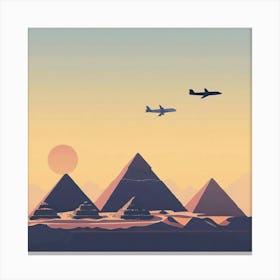 A Pyramids Of Giza Minimal Illustration 1719955350 2 Canvas Print