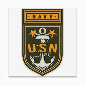 Us Navy Force Badge Canvas Print