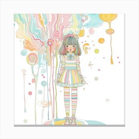 Lollipop Girl 1 Canvas Print