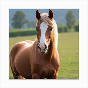 Horse In A Field 1 Canvas Print