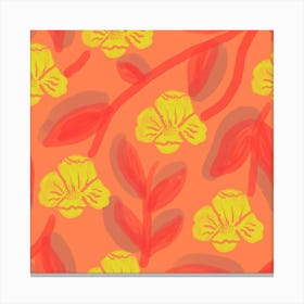 Orange And Yellow Flowers Canvas Print