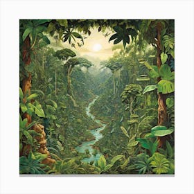 Jungle River Canvas Print