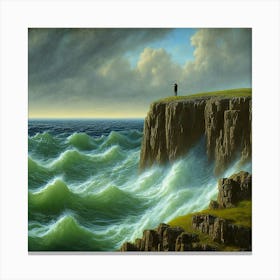 Lone On A Cliff Canvas Print