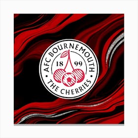 A.F.C. Bournemouth Logo Wall Arts 3 Canvas Print