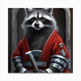 Japanese Raccoon 2 Canvas Print