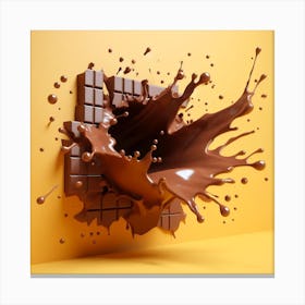 Splash chocolate Canvas Print