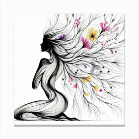 A woman’s silhouette 4 Canvas Print