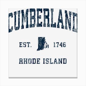 Cumberland Rhode Island Ri Vintage Athletic Navy Sports Desi Lienzo