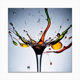 Splashing Liquid Canvas Print