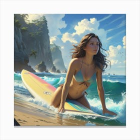 Surfer Girl1 1 Canvas Print