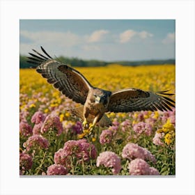 Hawk In Flight Canvas Print