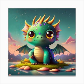 Cute Dragon 1 Canvas Print