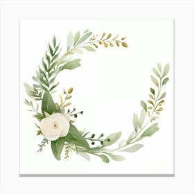 Floral Wreath Canvas Print